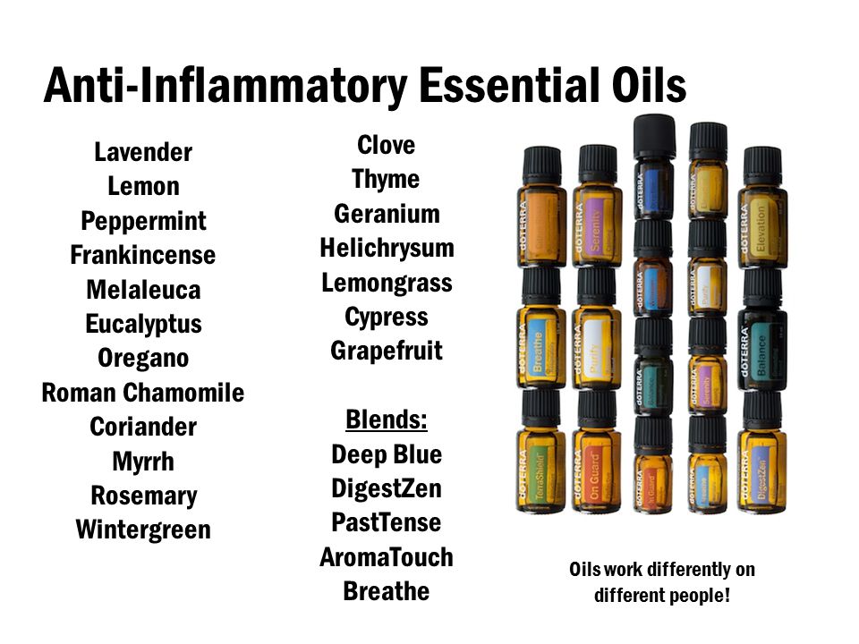Essential oils 2024 for inflammation